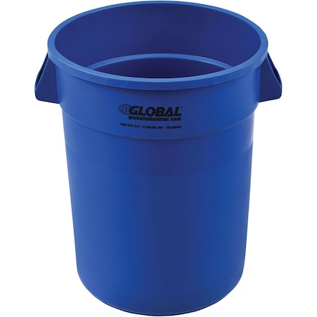 Global Industrial 32 Gallon Garbage Can, Blue 240460BL
